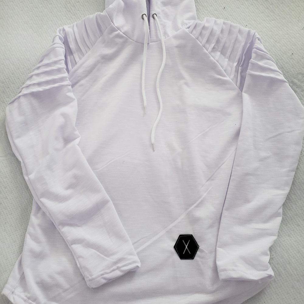 Ribbed Arm Hoodie